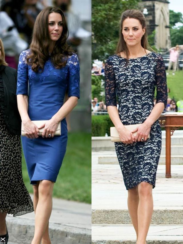 <p>Kate Middleton in two Erdem dresses</p>