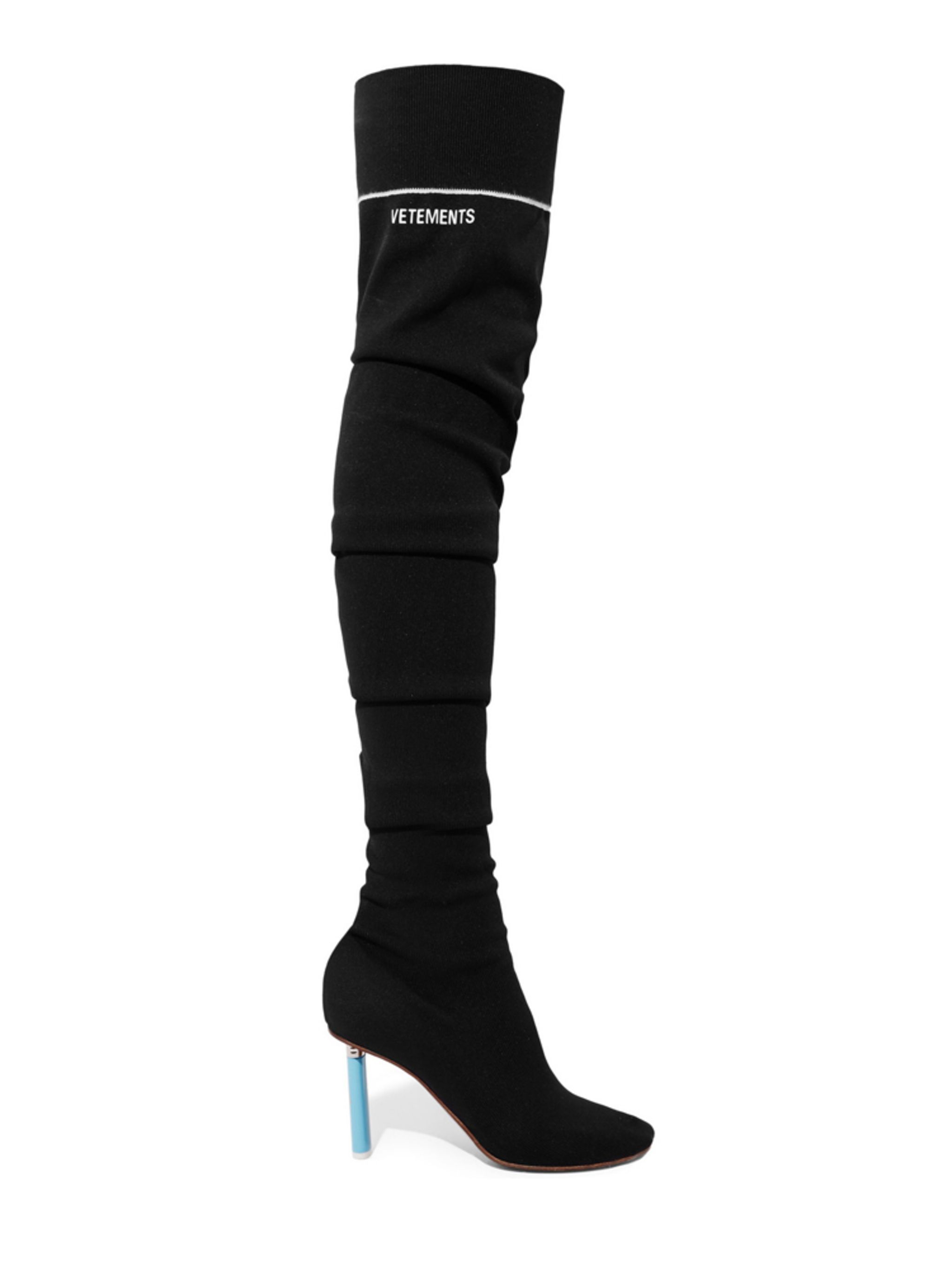 Woman walking in thigh high outlet boots