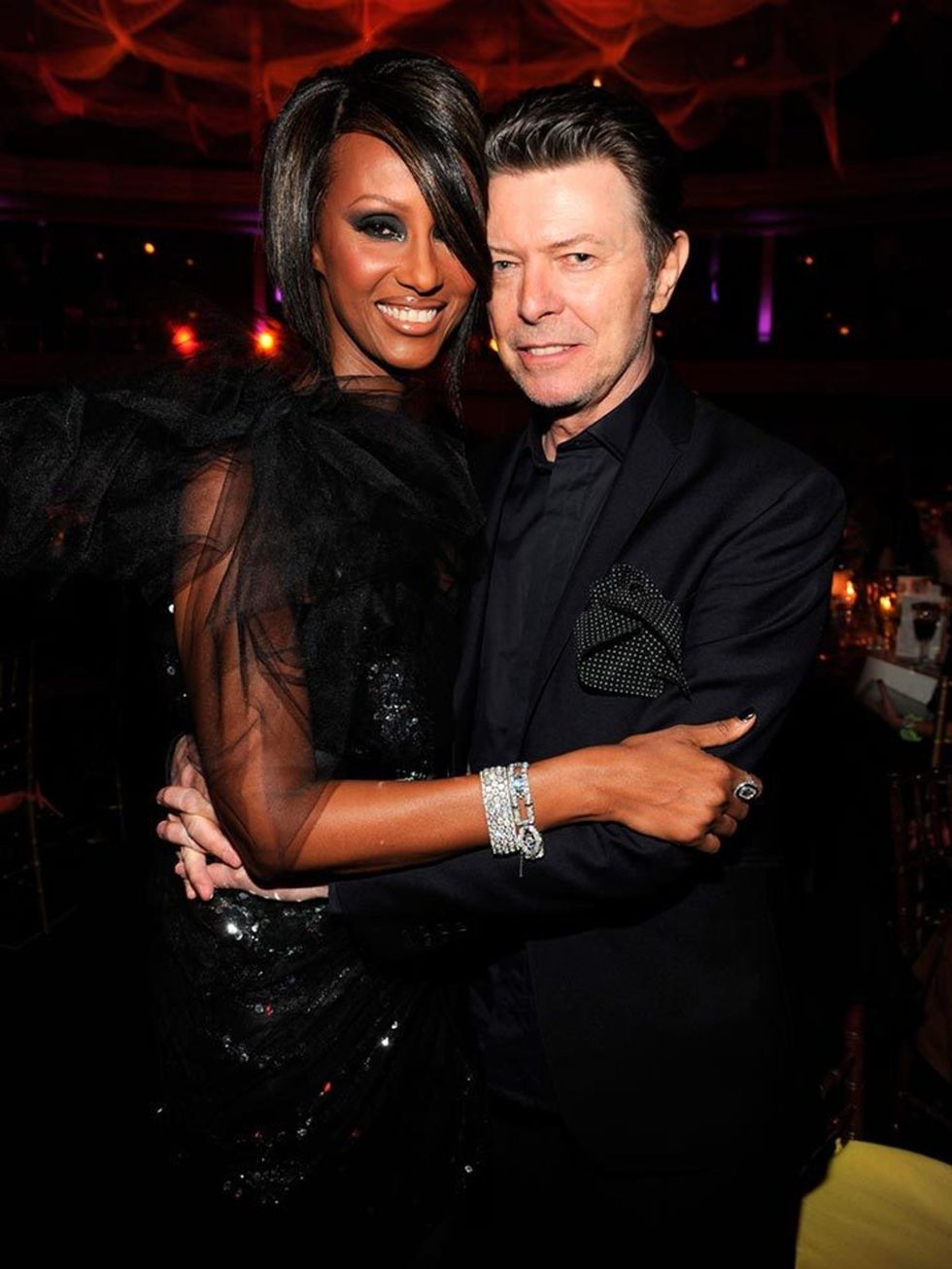 <p>Iman and David Bowie</p>

<p>He's previously been quoted as saying, I was naming the children the first night we met, so if that's not love at first sight, what is? The couple have been married for 22 years and have a daughter together, 13-year-old A