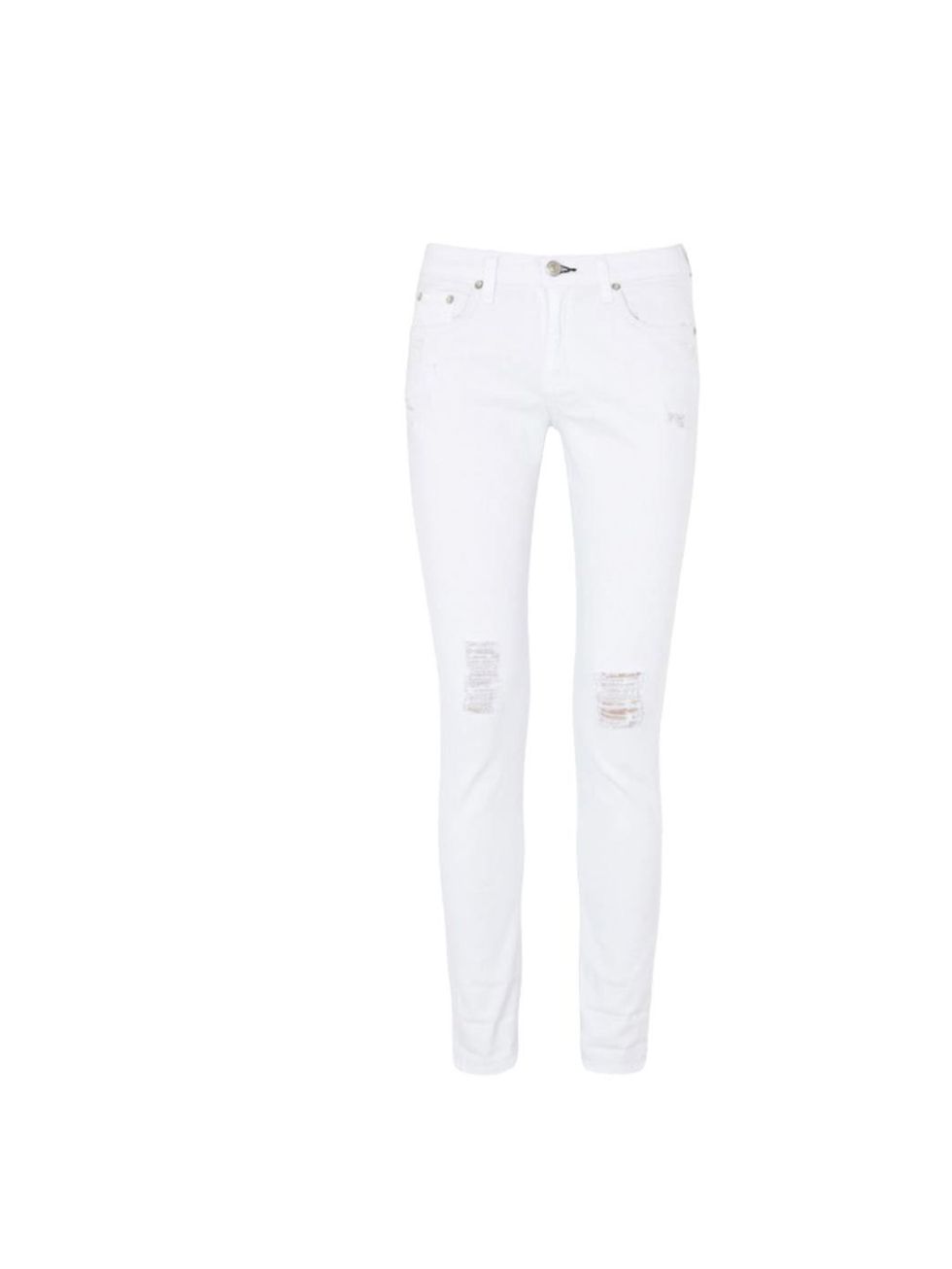 <p>Take a walk on the white side with Rag &amp; Bone's distressed skinny jeans, £175, at <a href="http://www.harveynichols.com/womens/categories-1/jeans/skinny/s447760-the-dash-mid-rise-skinny-jeans.html?colour=WHITE">Harvey Nichols</a></p>