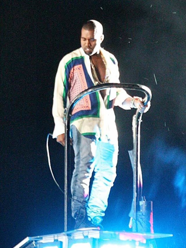 <p>Kanye West in Celine shirt</p>
