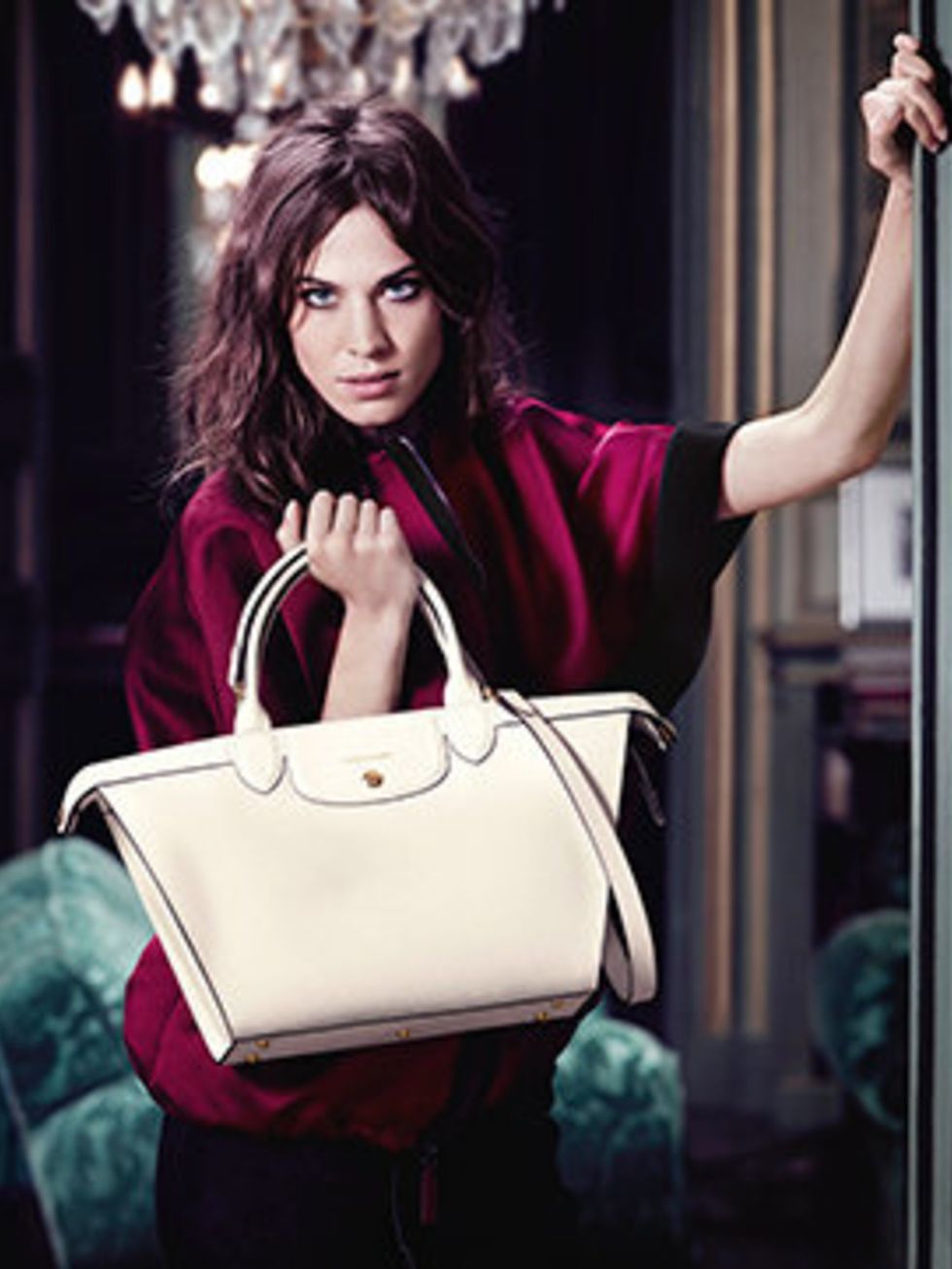 <p>Alexa Chung for Longchamp, a/w 2014</p>