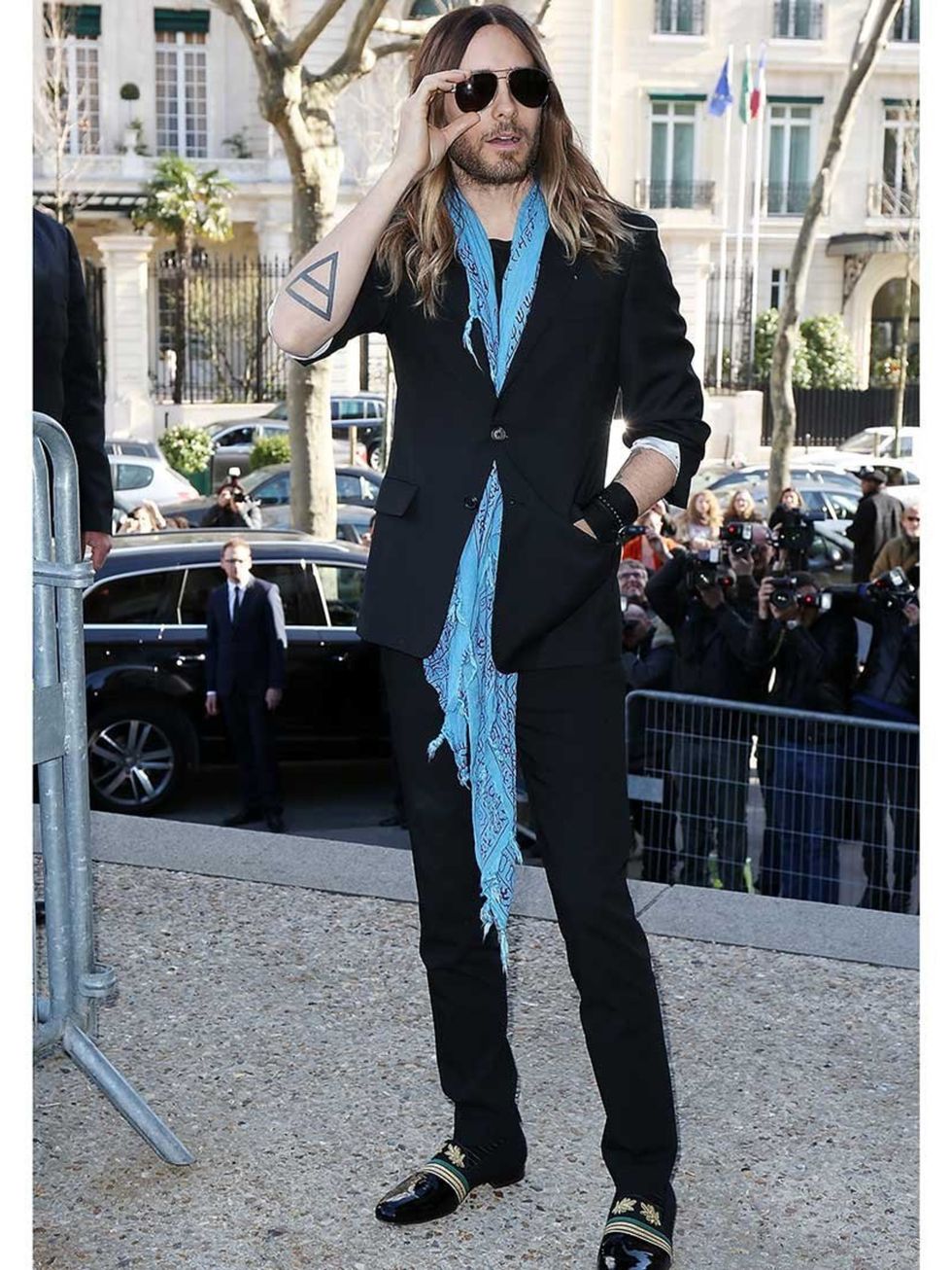 <p>Jared Leto attends the Miu Miu show, Paris Fashion Week.</p>