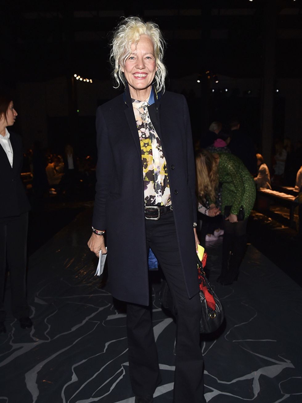 Ellen von Unwerth attends the Missoni a/w 2015 fashion show, Milan, March 2015.