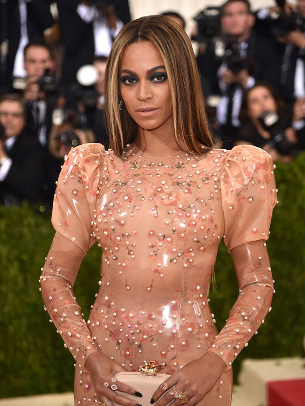Beyoncé wears Givenchy Haute Couture by Riccardo Tisci at the Met Gala in New York, May 2016.