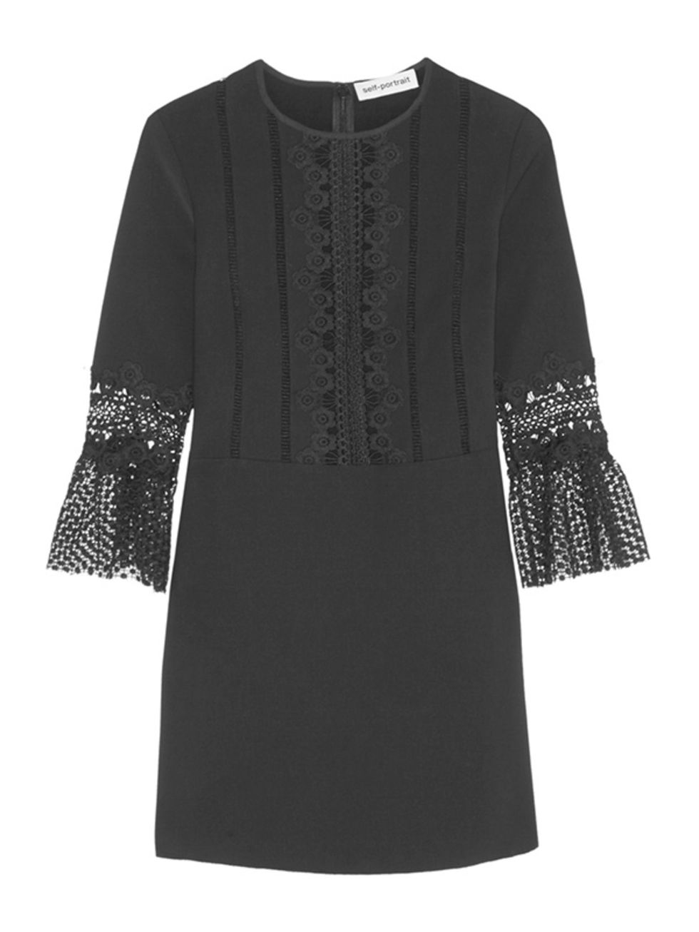 <p><a href="http://www.net-a-porter.com/gb/en/product/643197/self_portrait/guipure-lace-paneled-crepe-mini-dress" target="_blank">Self Portrait</a> dress, &pound;245 available at net-a-porter.com</p>

<p>The classic LBD is updated with a touch of lace - w