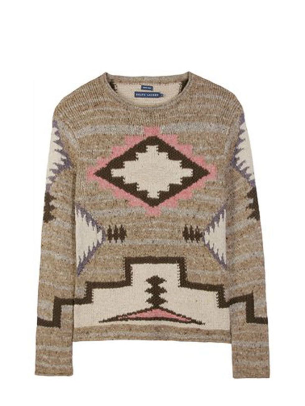 <p>Patterned knitted jumper, £409.88, by Ralph Lauren at <a href="http://www.mytheresa.com/shop/SIERRA-BEACON-PULLOVER-p-12380.html">Mytheresa</a></p>