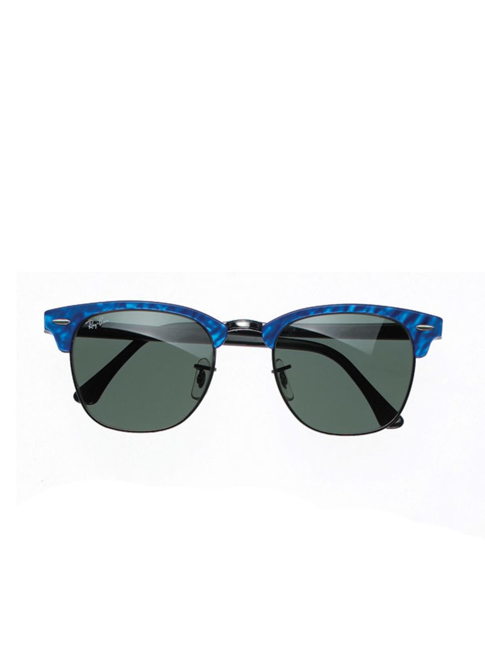<p>Blue clubmasters, £120, by Ray Ban at Sunglass Hut (0844 264 0860)</p>