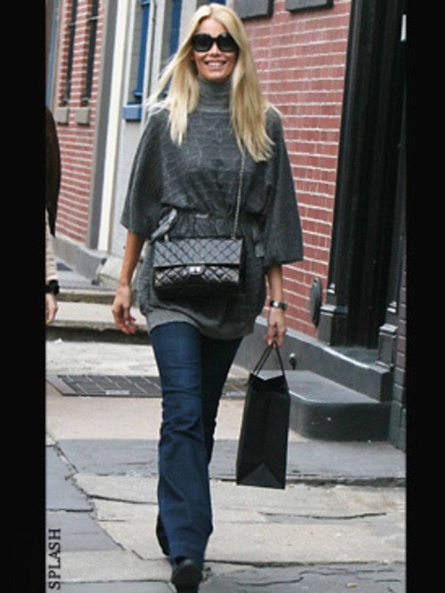 <p>Claudia rocks Chanel on a day shopping in Manhattan's SoHo</p>