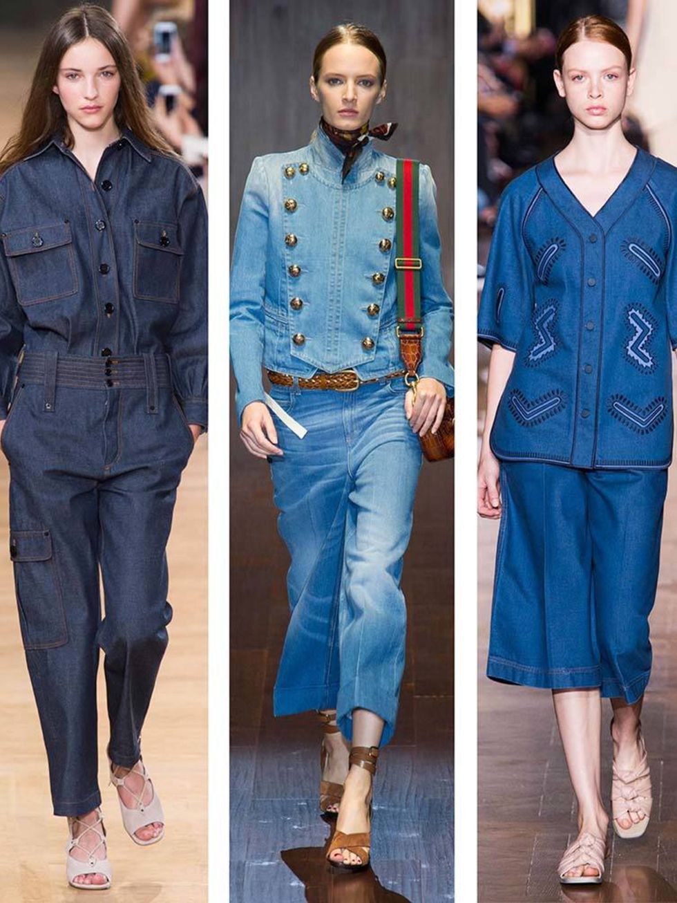 <p><strong>Look out for:</strong> <br />
Unexpected denim incarnations from motorcycle jackets, anoraks and formal coats that can even be worn to summer soirees. It's dressy-casual made easy.</p>

<p><strong>Seen at: </strong><br />
<a href="http://www.el