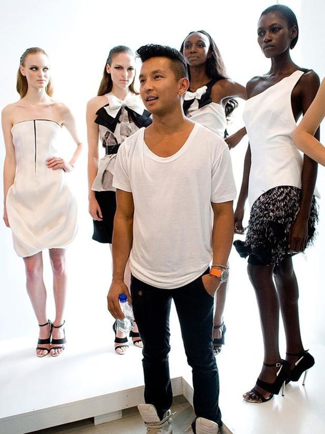 <p>Prabal Gurung with models</p>