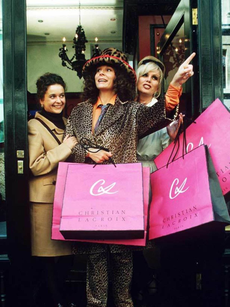 <p>Eddy, Patsy and Saf make a trip to the <a href="http://www.elleuk.com/content/search?SearchText=christian+lacroix&amp;SearchButton=Search">Christian Lacroix</a> store.</p>