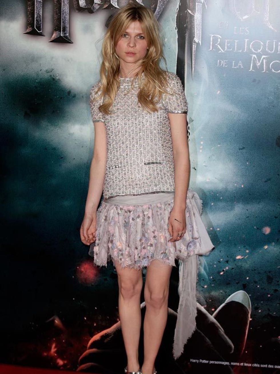 <p>Clemence Poesy wears a <a href="http://www.elleuk.com/catwalk/collections/chanel/">Chanel</a> Couture dress for the 'Harry Potter and the Deathly Hallows, Part 2' premiere in Paris, July 2011.</p>