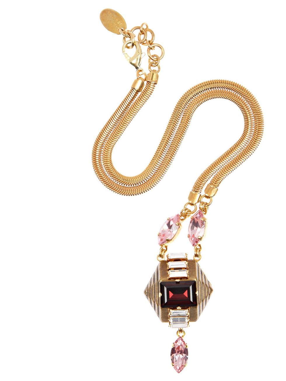 <p>Exclusive long gold pendant, £195 at <a href="http://www.theoutnet.com/">www.theoutnet.com</a></p><p>Available from Monday 5th November </p>