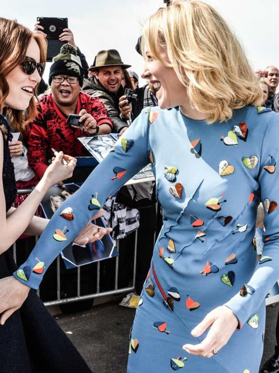 Emma Stone and Cate Blanchett at the 2015 Film Independent Spirit Awards in California, february 2015.
