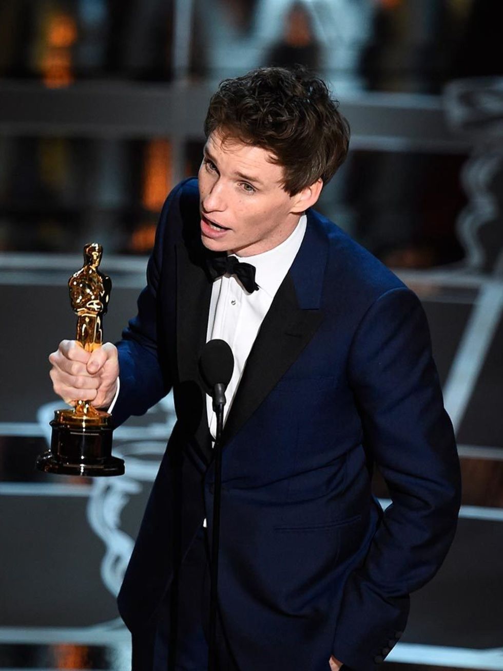 <p>Eddie Redmayne wins Best Actor for his role in &#39;The Theory of Everything&#39;, at the 2015 Academy Awards.</p>