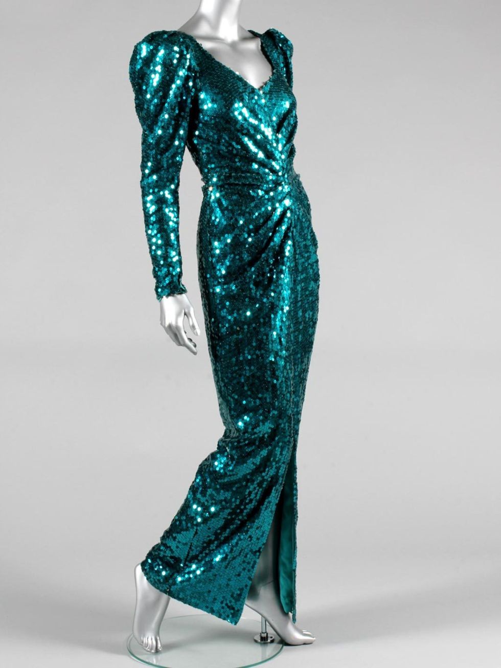 <p>Catherine Walker sequined evening gown worn by Princess Diana</p>