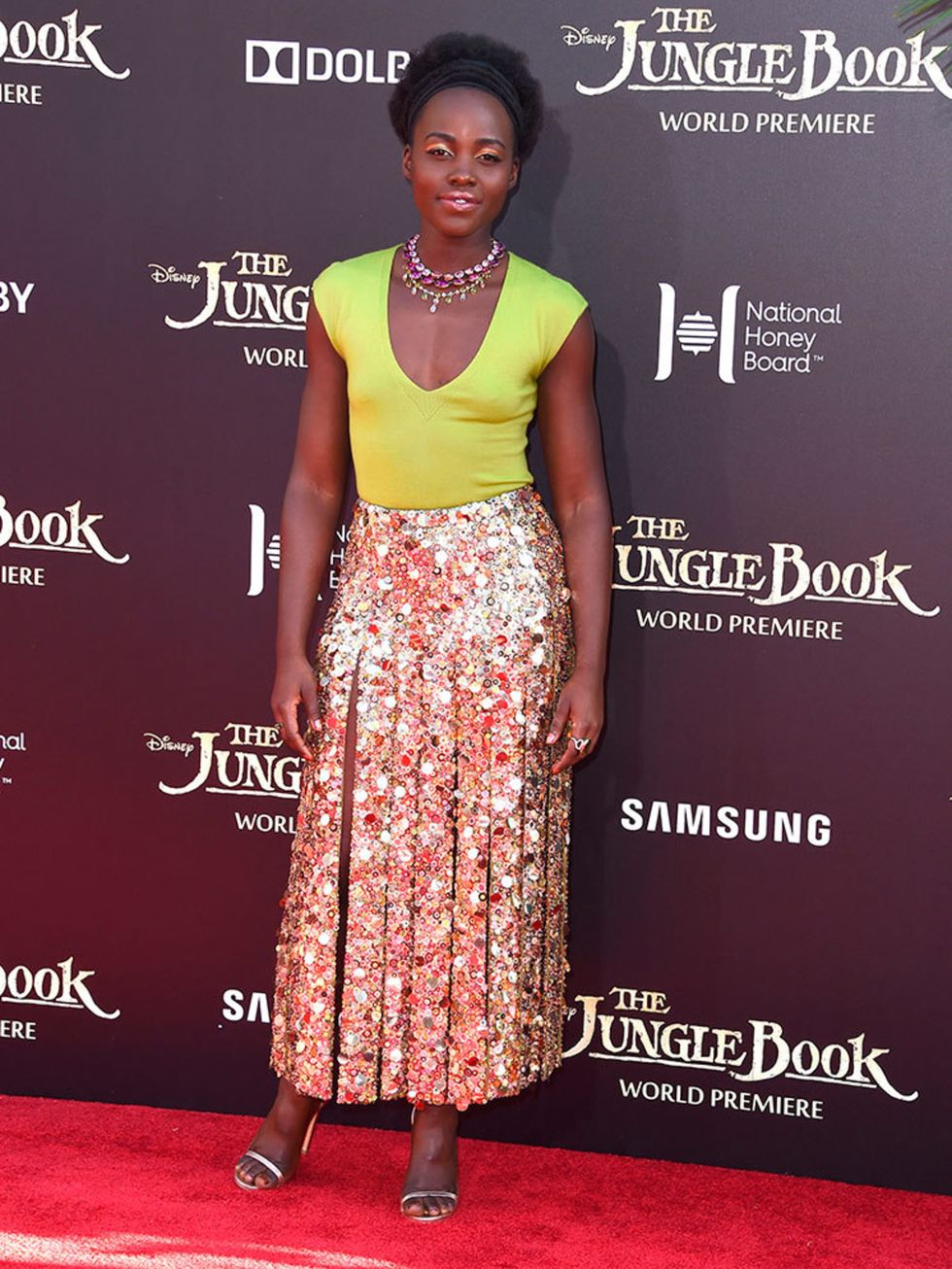 Lupita Nyong'o at the Jungle Book premiere in LA, April 2016.