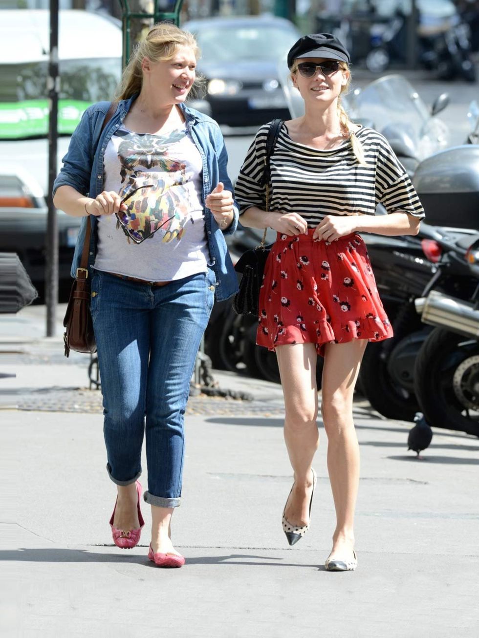 <p>Diane Kruger wore a pair of Loeffler Randall 'Natalie' flats when out in LA.</p>