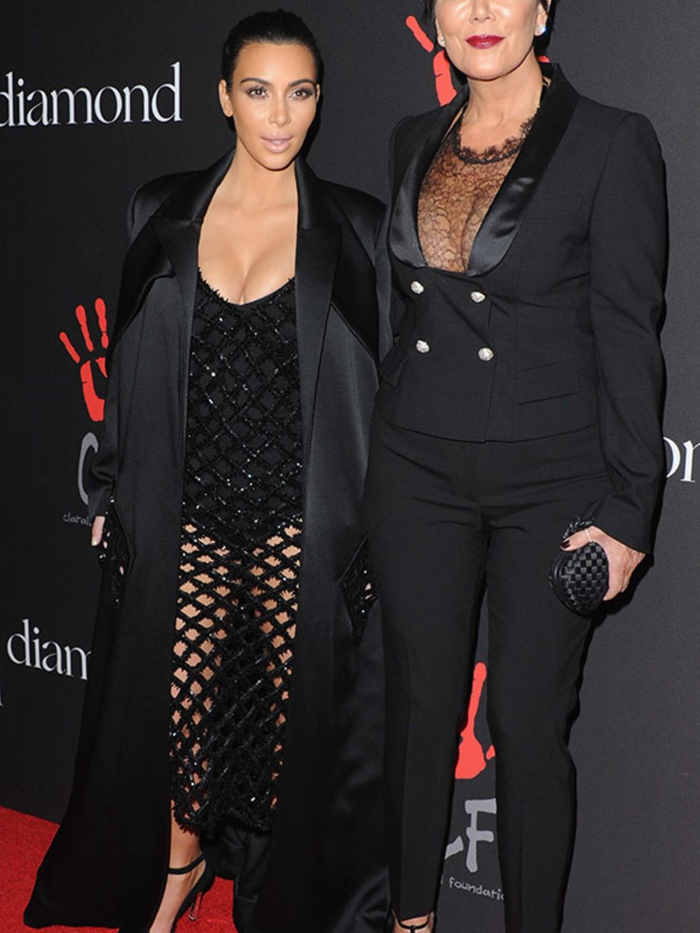 <p>Kim Kardashian and Kris Jenner at The First Annual Diamond Ball, December 2014.</p>