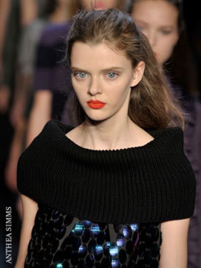 <p>  </p><p>But yesterday's shows more than made up for any lack of weekend rest as <a href="http://features.elleuk.com/fashion_week/168-3-Moschino-Cheap-&amp;-Chic-autumn-winter-2008.html">Moschino Cheap and Chic's</a> riot of flirty, colour clashing fro