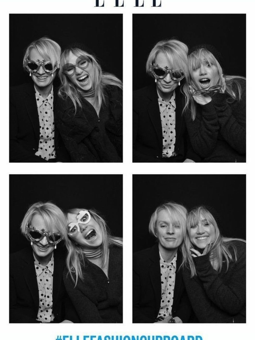 <p>Suki Waterhouse and Lorraine Candy in the ELLE photobooth</p>