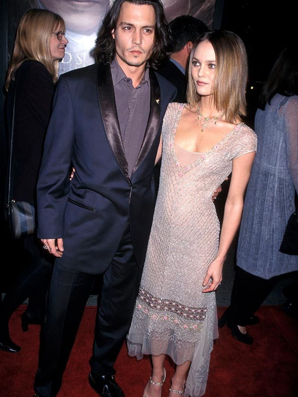 <p>Vanessa Paradis, who was with Depp for 14 years and with whom he has two children, is no less interesting. </p>

<p>She's French for a start, which makes Johnny pretty adventurous for an American. And she once dated guitar God Lenny Kravitz, which give