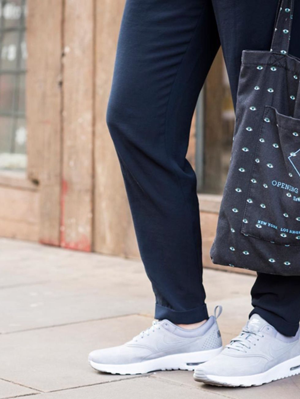 <p>Lotte Jeffs, Deputy Editor</p>

<p>Zara bomber jacker and trousers, Paul Smith shirt, Nike Air Max Thea trainers, Opening Ceremony bag</p>