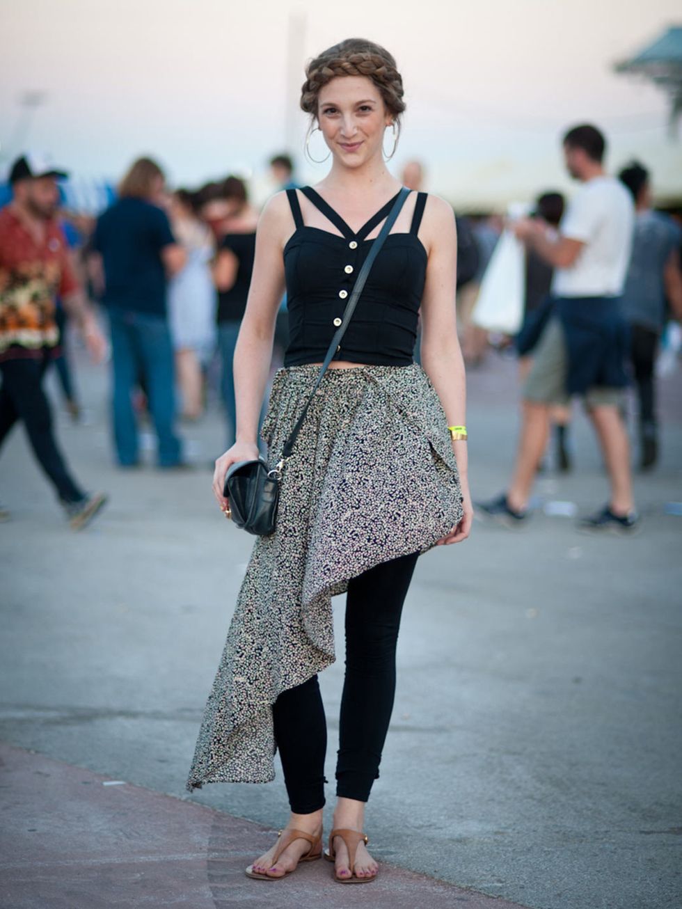 <p>Alexandra Dreisin. Topshop top and bag, BCBG skirt, Aldo shoes.</p><p>Photo by Stephanie Sian Smith</p>