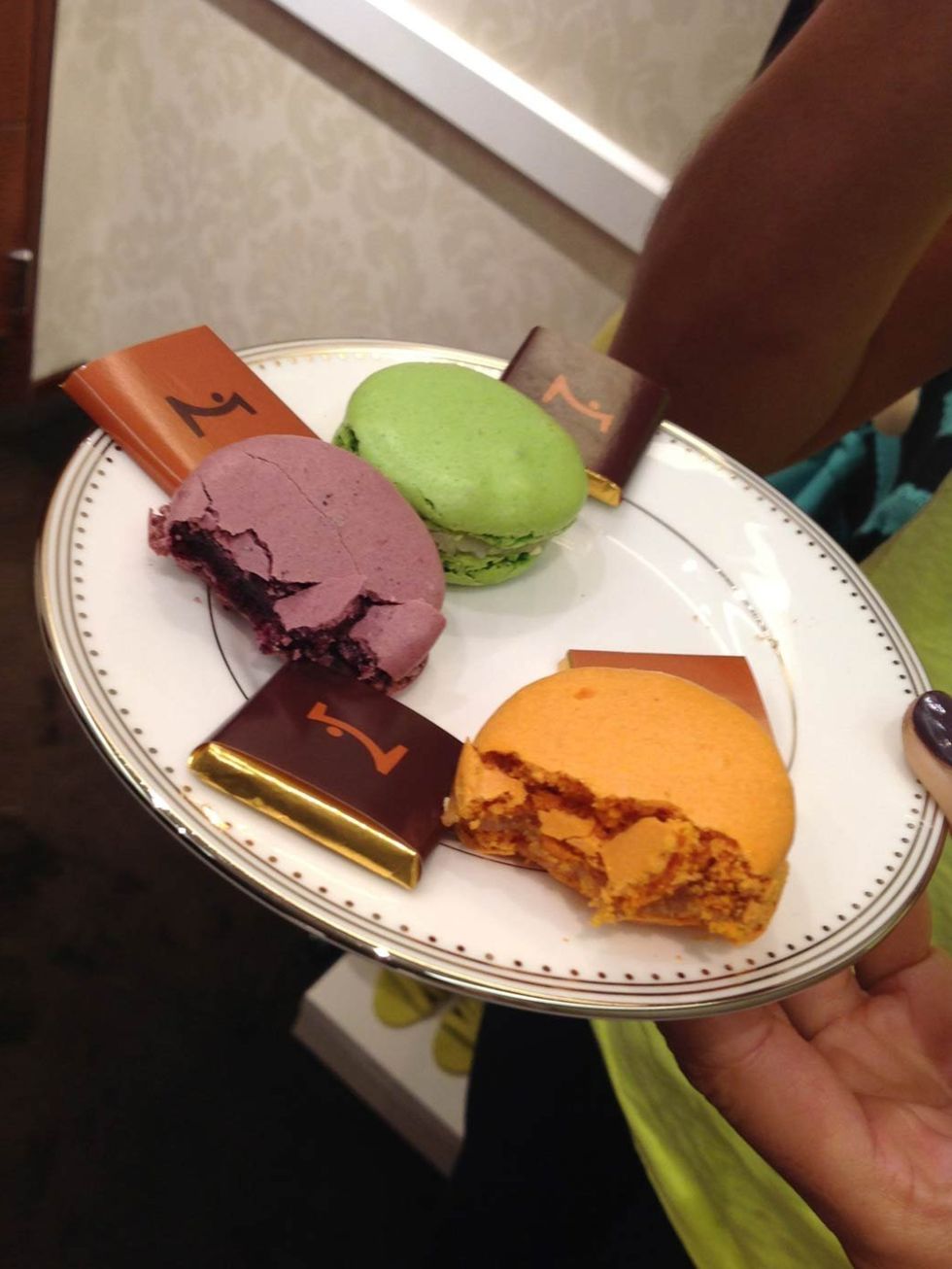 <p>You can tell we enjoyed the Harrods macaroons!</p>
