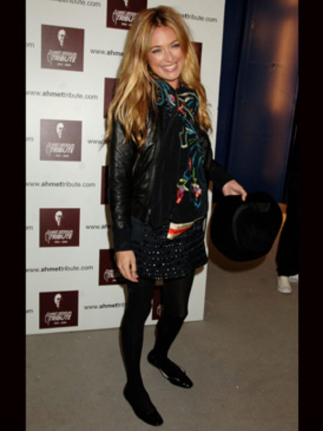 <p>Cat Deeley - back in London she's ditched the L.A look for something a little more rock and roll.</p>