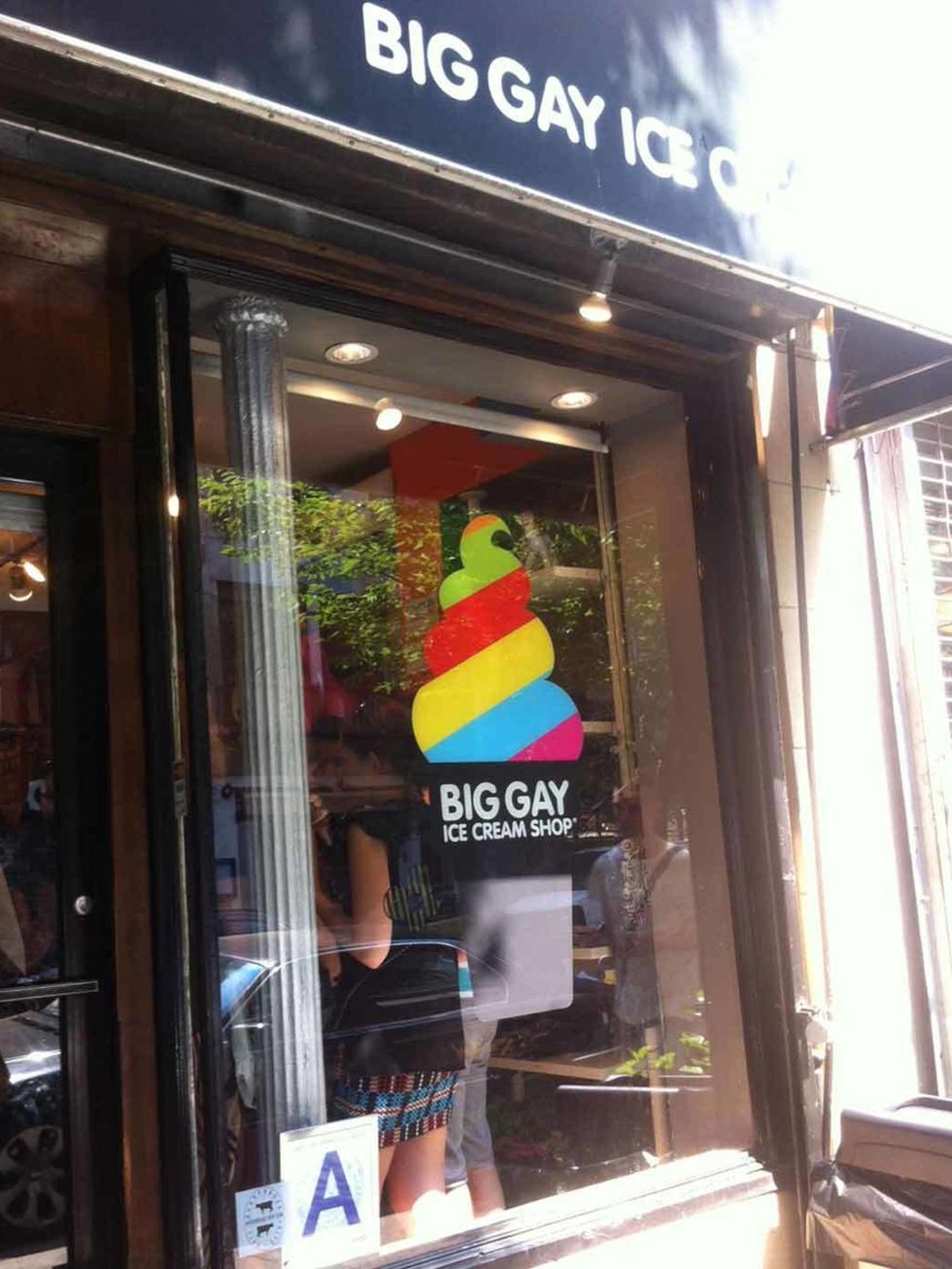 <p>A favourite with Marc Jacobs (one of his #MJHONEYSPOTS) - Big Gay Ice Cream sells the most delicious soft-serve ice cream with incredibly unusual toppings like olive oil &amp; sea salt and key lime curd.</p><p><a href="http://biggayicecream.com/">Big G
