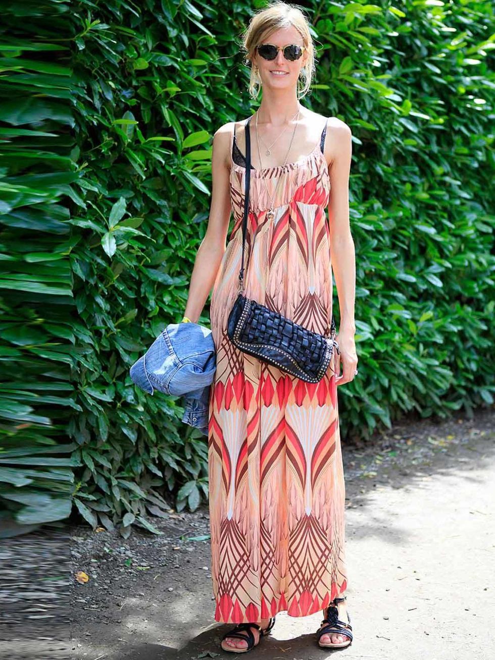 <p>Jaquetta Wheeler, Model. Jigsaw dress and bag, Persol sunglasses.</p>