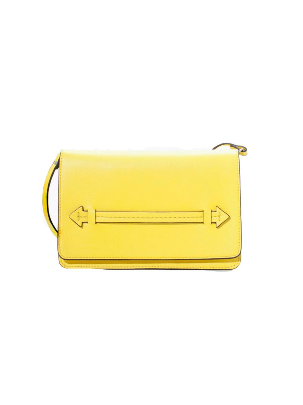 <p><a href="http://www.zara.com/uk/en/trf/handbags/gusseted-clutch-c269223p2004690.html">Zara</a> yellow leather bag, £19.99</p>