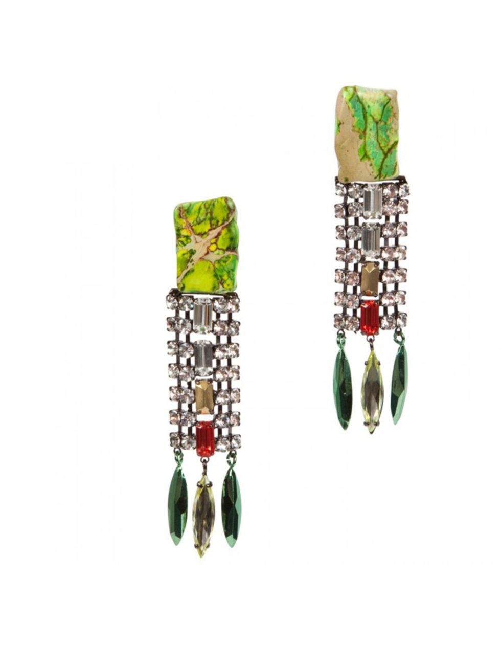 <p>Iosselliani crystal drop earrings, £200, at <a href="http://www.harveynichols.com/womens/categories-1/jewellery/earrings/s415581-jasper-and-crystal-drop-earrings.html?colour=MULTICOLOURED">Harvey Nichols</a></p>