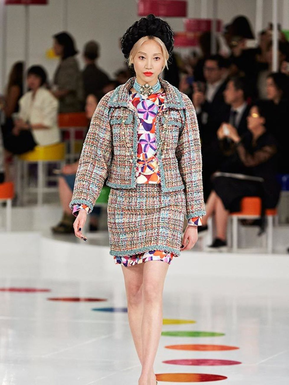CHANEL 2016 Paris-Seoul Cruise Collection Pink Tweed Jacket New
