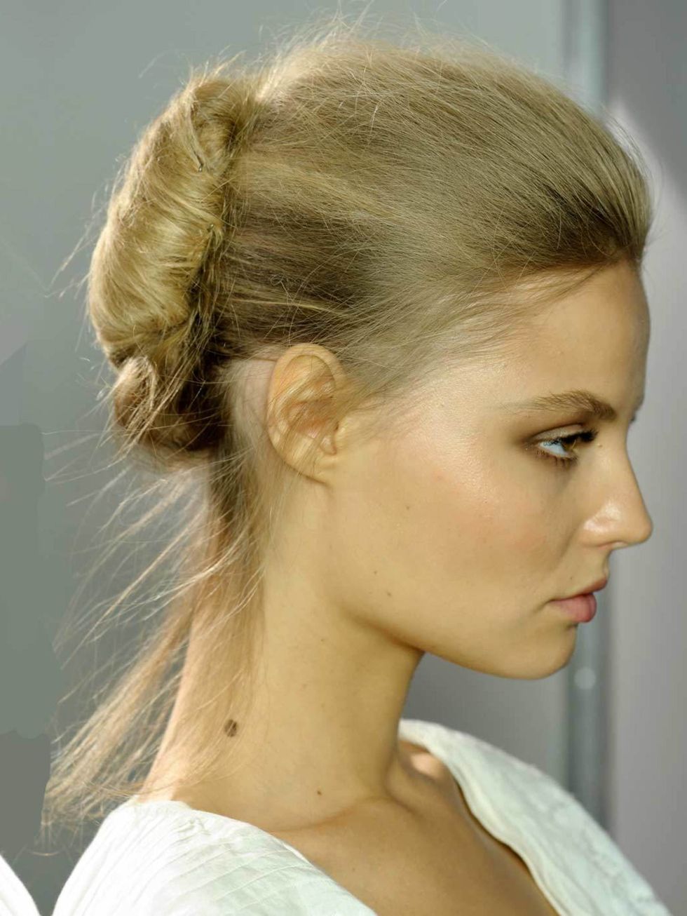 <p>Hair stylists were on a retro tip this season with many rediscovering the charm and ease of simple pleats. In its most basic guise at <a href="http://www.elleuk.com/catwalk/designer-a-z/roberto-cavalli/spring-summer-2012">Roberto Cavalli</a> and <a hre