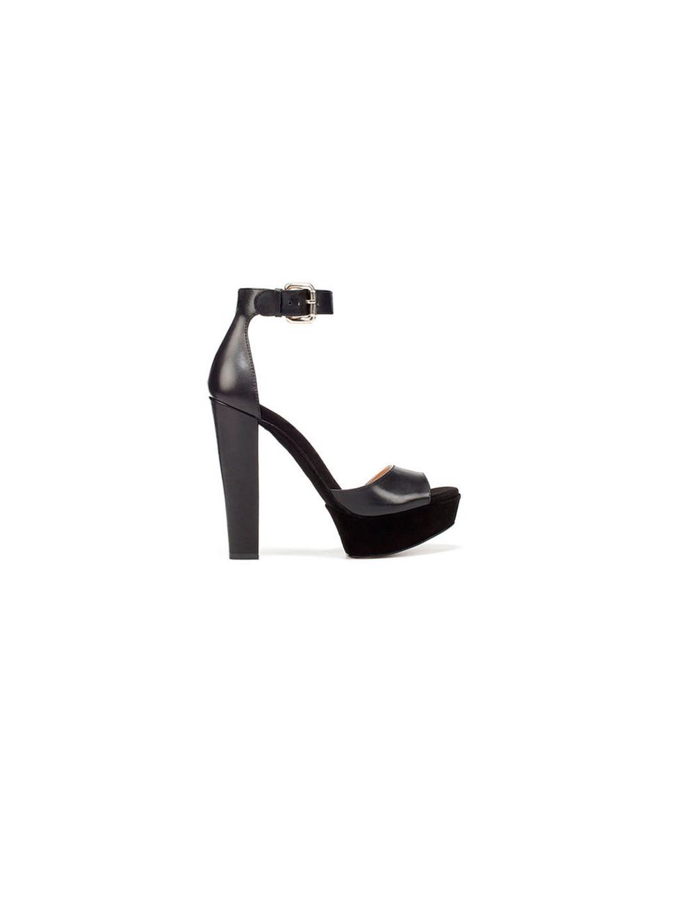 <p><a href="http://www.zara.com/webapp/wcs/stores/servlet/product/uk/en/zara-W2011-r/163405/632955/PLATFORM%2BSANDAL">Zara</a> platform sandals, £59.99</p>