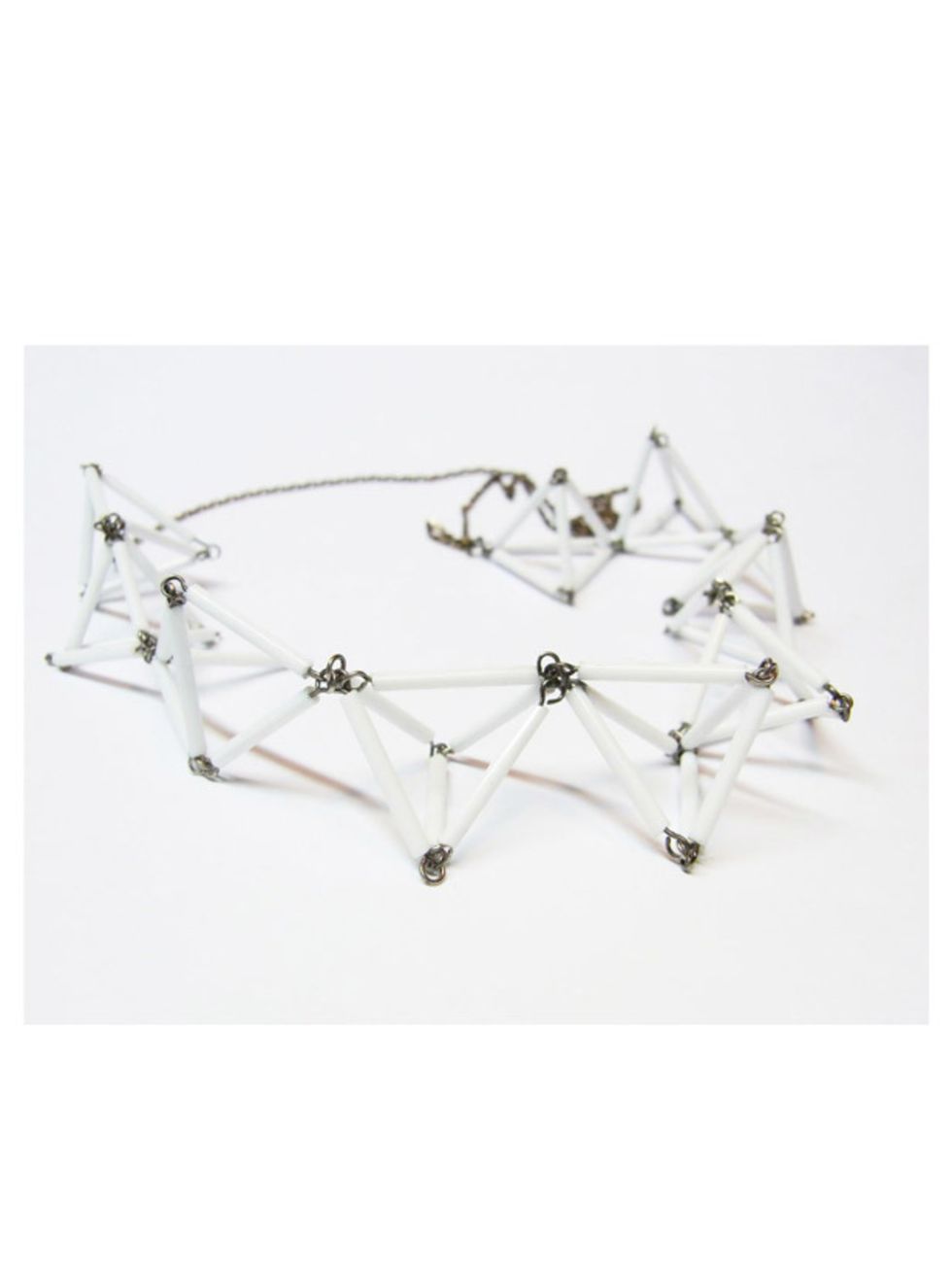 <p>Geometric glass bead necklace, £35, by LEM_NIS_CUS at <a href="http://shop.notjustalabel.com/accessories/1867">NotJustALabel </a></p>