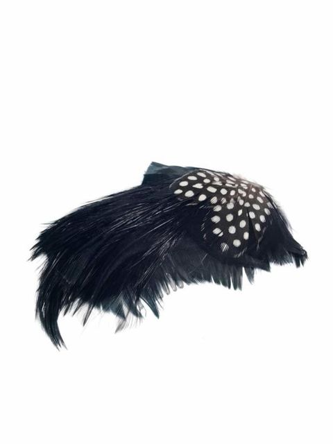 Glitter Net UK Seller NEW Beautiful Fabric Feather & Diamante Hair Clip