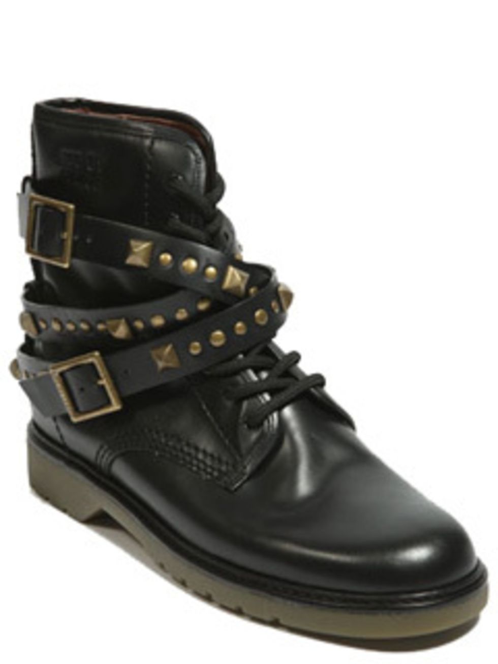 <p>Studded strap boots, £365, by Urban Outfitters, (stockists: 0203 219 1944)</p>