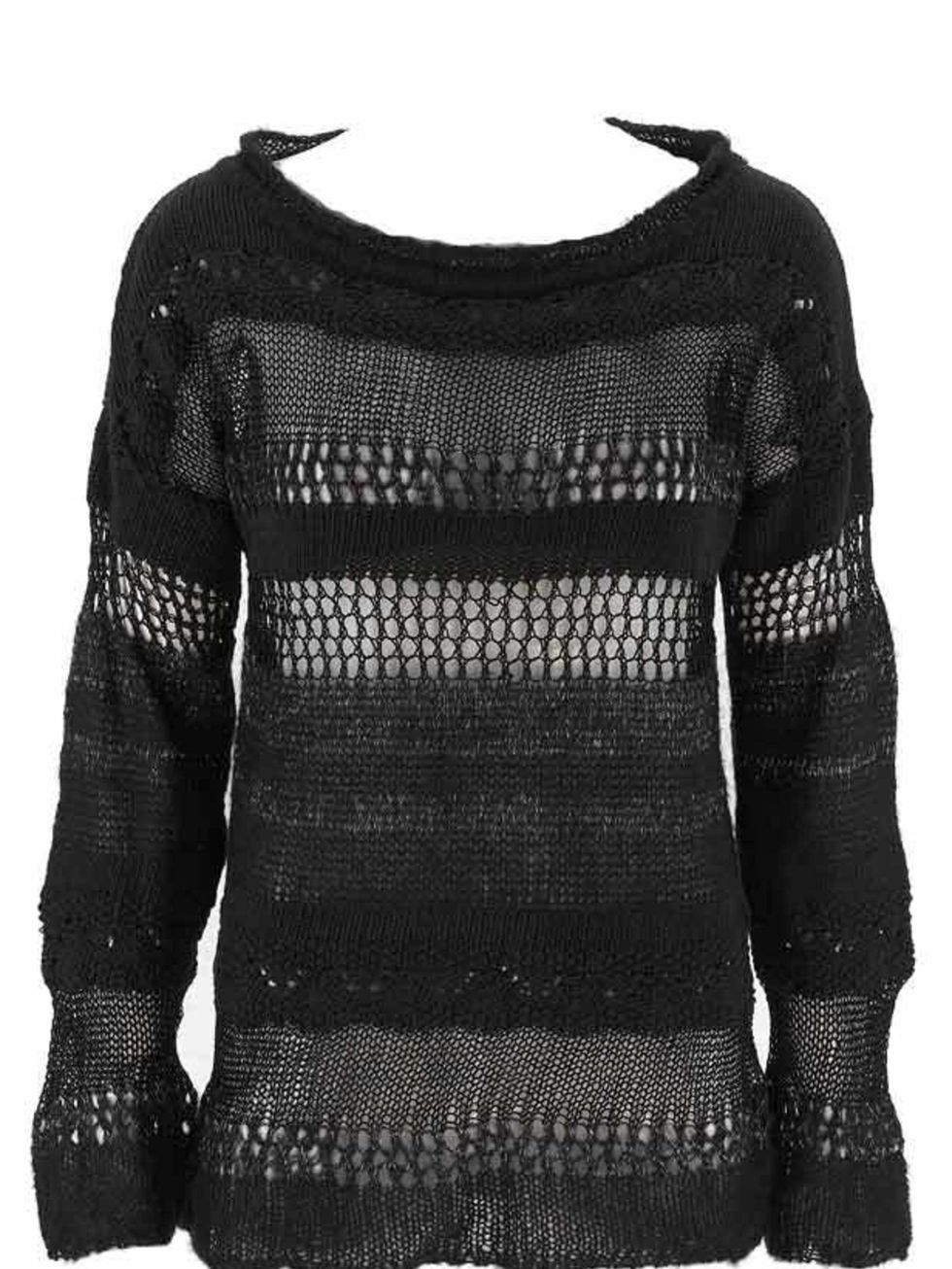 <p>Black punky jumper, £29.90, by Zara (0207 534 9500) </p>