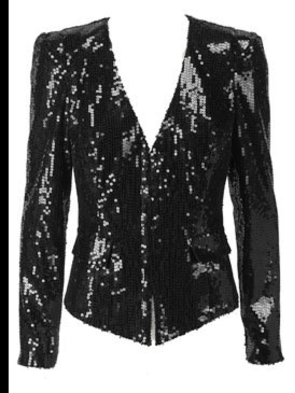 <p>Black sequin jacket, £75, by Next (0844 844 8939)</p>