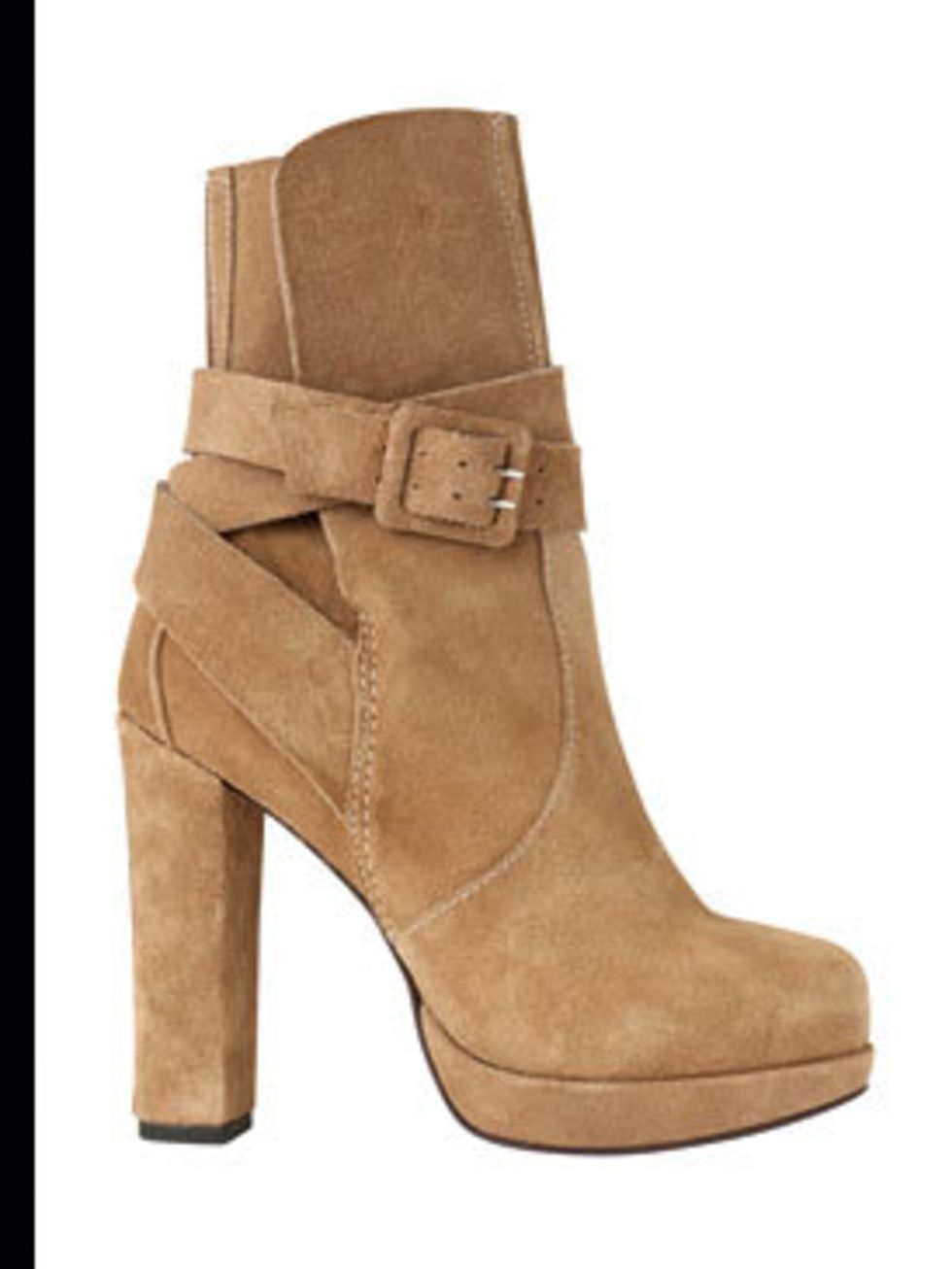 <p> </p><p>Tan suede boots, £98, by Gap Design Editions (0800 427 789)</p>