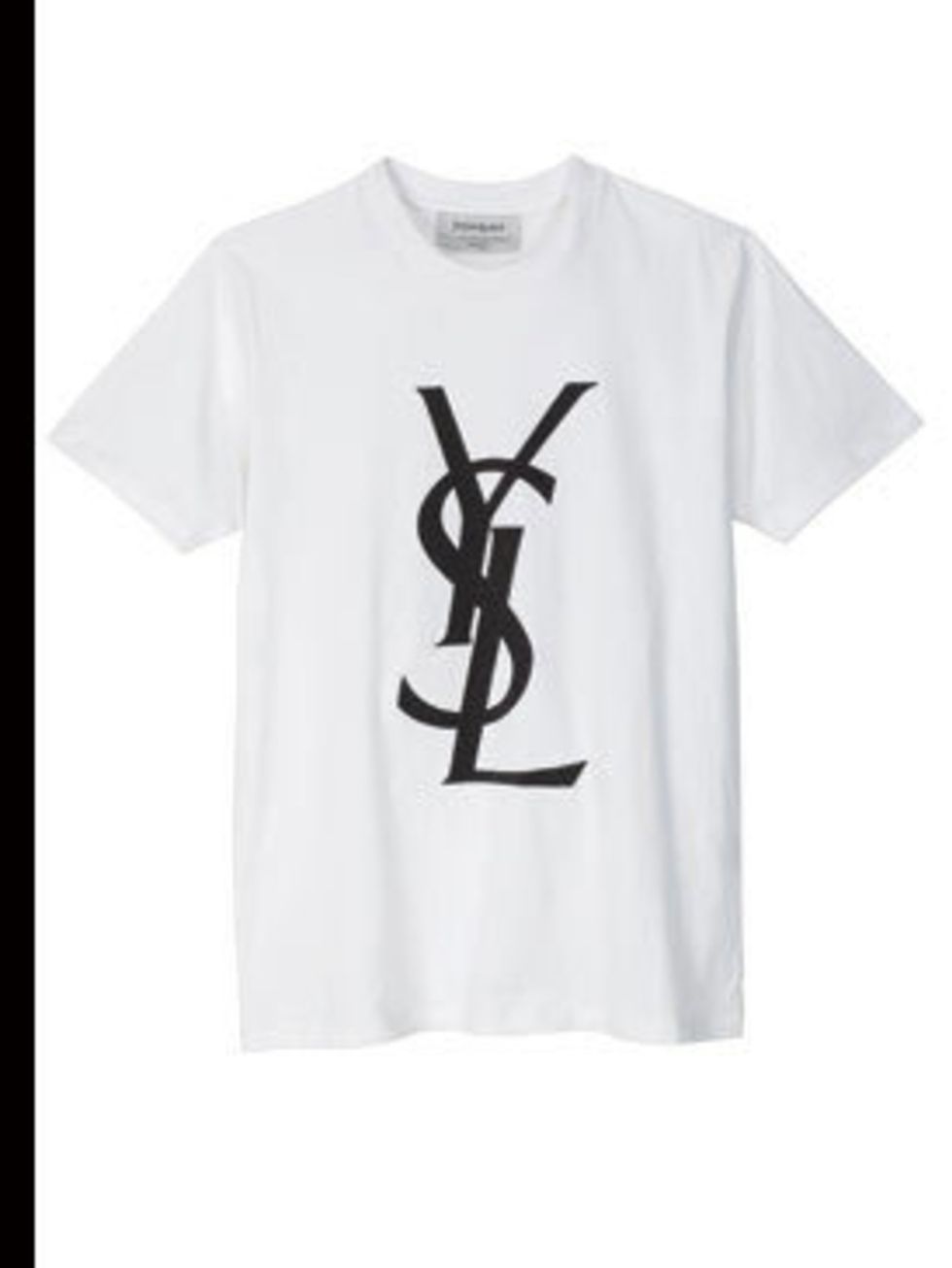 <p>White logo t-shirt, £142, by <a href="www.ysl.com">YSL</a></p>