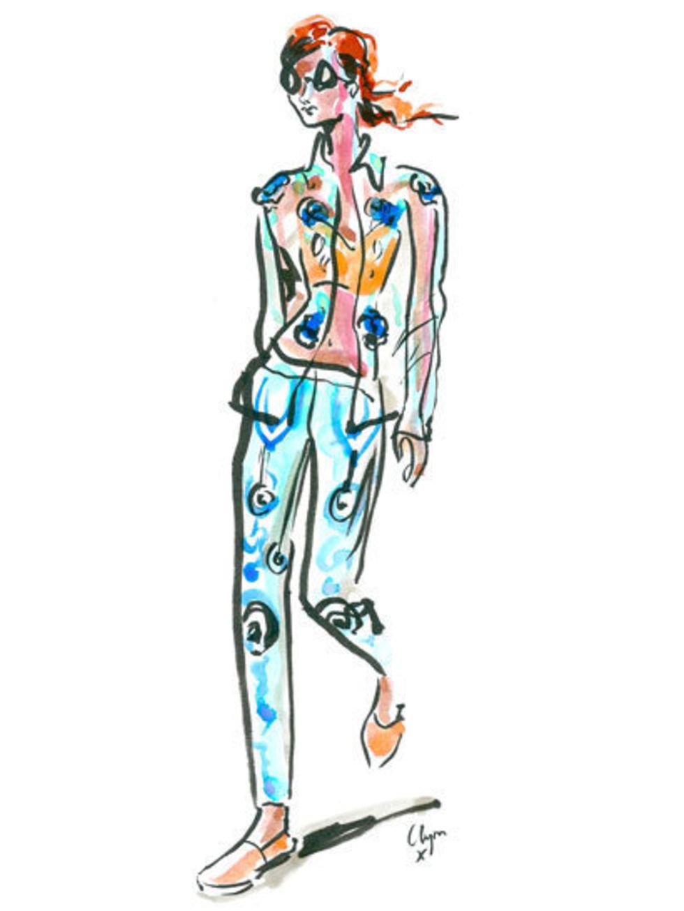<p>Holly Fulton spring summer 2013 as illustrated by Clym Evernden</p>