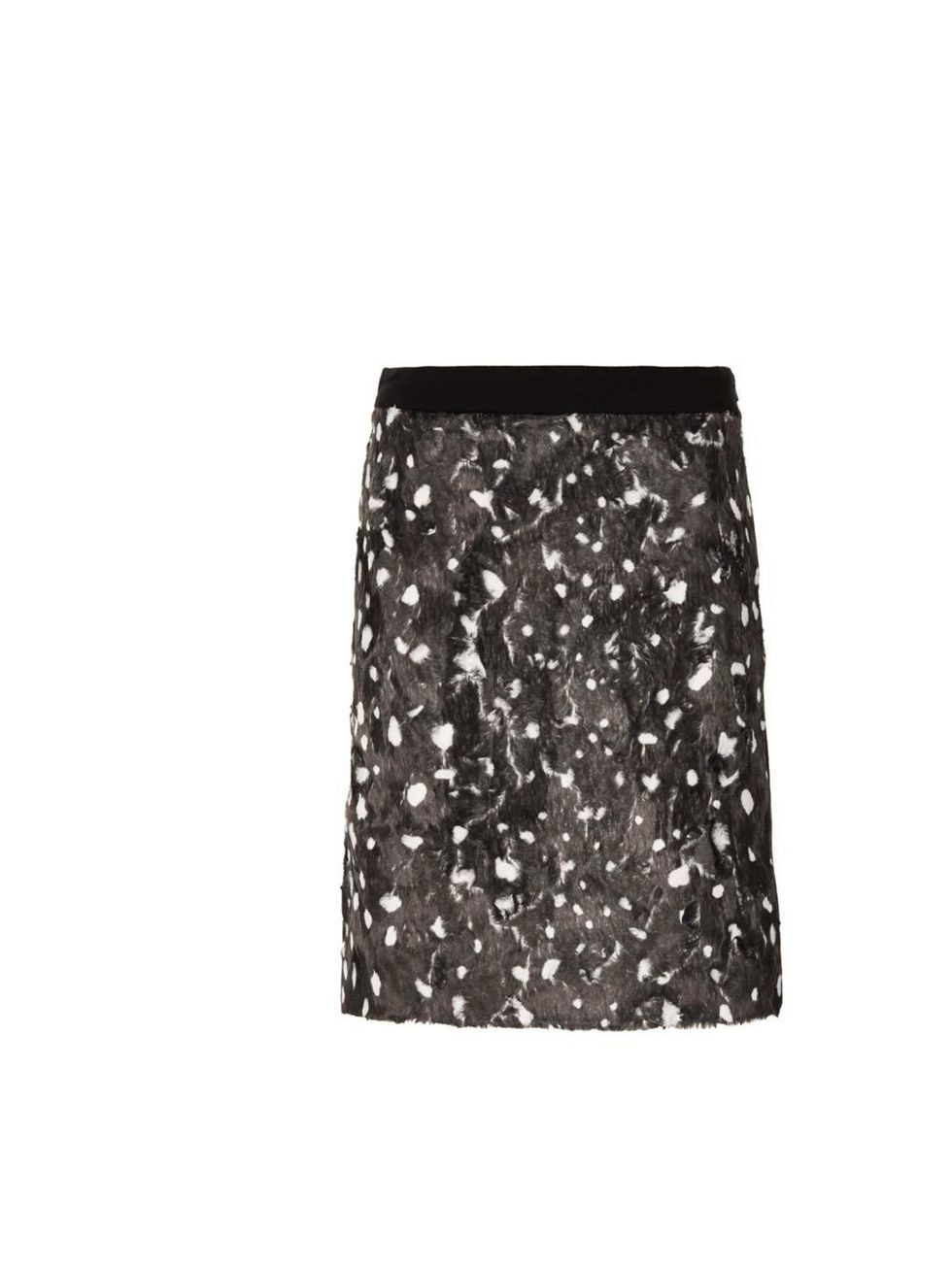 <p>Faux-fur is having a bit of a moment for a/w 2013, and this printed skirt is on Digital Director Phebe Hunnicutt's seasonal shopping list. </p><p><a href="http://www.topshop.com/en/tsuk/product/clothing-427/boutique-440/printed-fur-pencil-skirt-by-bout