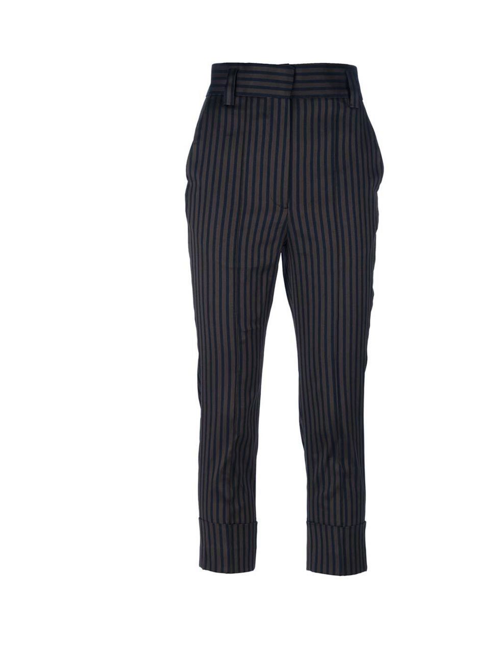 The pinstripe trousers