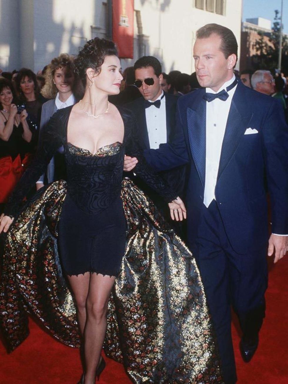 <p>Demi Moore and Bruce Willis at the Hurlyburly Premiere, 1988.</p>