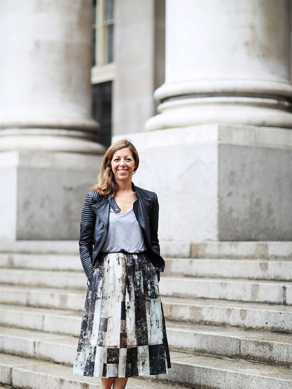 <p>Kirsty Dale  Executive Fashion and Beauty Director</p>

<p>Zara jacket, & Other Stories top, Whistles skirt, Nike trainers.</p>